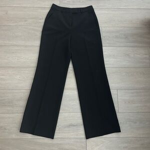 White House Black Market Luna Wide Leg Trouser in Black Size 6R